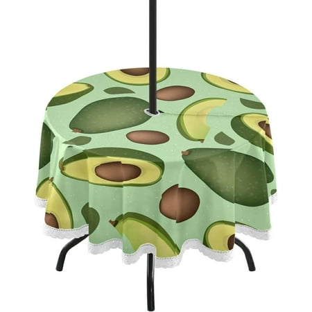 Hyjoy Avocado Round Tablecloth 60 Waterproof Spillproof Polyester Fabric Table Cover with Zipper Umbrella Hole for Outdoor Patio Garden Dining Party
Hyjoy Avocado Round Tablecloth 60 Waterproof Spillproof Polyester Fabric Table Cover with Zipper Umbrella Hole for Outdoor Patio Garden Dining Party