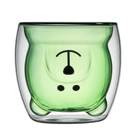 Greenred Glass Mug Insulated Double Wall Adorable Cartoon Bear Shape Coffee Mugs for Kitchen
Greenred Glass Mug Insulated Double Wall Adorable Cartoon Bear Shape Coffee Mugs for Kitchen
