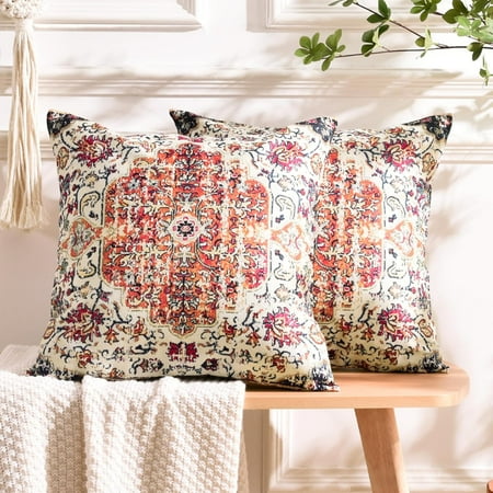 NEXHOME PRO Boho Throw Pillow Covers Set of 2-16x16 Persian Carpet Print Decorative Square Pillowcases 2PCS Soft Cushion Cases for Couch Sofa Ethnic Home Decor for Bedroom Living Room(NO Insert)
NEXHOME PRO Boho Throw Pillow Covers Set of 2-16x16 Persian Carpet Print Decorative Square Pillowcases 2PCS Soft Cushion Cases for Couch Sofa Ethnic Home Decor for Bedroom Living Room(NO Insert)