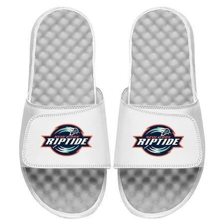 Youth ISlide White New York Riptide Primary Logo Slide Sandals
