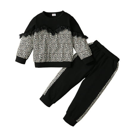 KIMI BEAR Infant Girls Outfits 18 Months Infant Girls Autumn Winter Outfits 24 Months Infant Girls Sweet Leopard Print Stitching Round Neck Long Sleeve Top + Pants 2PCs Set Black
KIMI BEAR Infant Girls Outfits 18 Months Infant Girls Autumn Winter Outfits 24 Months Infant Girls Sweet Leopard Print Stitching Round Neck Long Sleeve Top + Pants 2PCs Set Black
