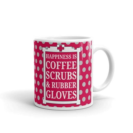 Happiness is Coffee Scrubs & Rubber Gloves Funny Coffee Tea Ceramic Mug Office Work Cup Gift 15 oz
Happiness is Coffee Scrubs & Rubber Gloves Funny Coffee Tea Ceramic Mug Office Work Cup Gift 15 oz