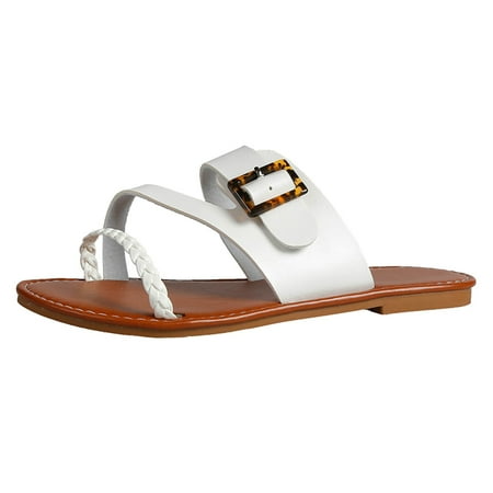 Sandals Women Dressy Summer Ladies Comfortable Flat Fashion Soft Beach Solid Color Flat Sandals For Women White Size 8.5
Sandals Women Dressy Summer Ladies Comfortable Flat Fashion Soft Beach Solid Color Flat Sandals For Women White Size 8.5