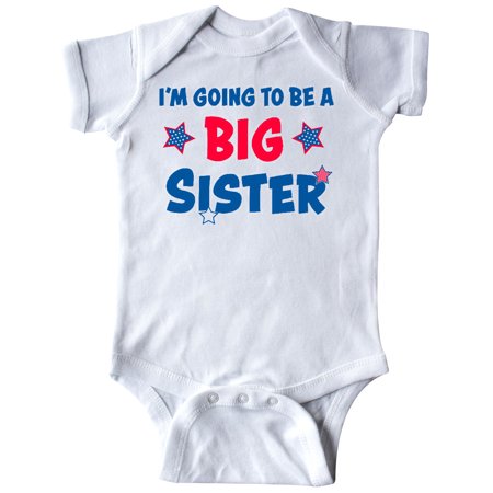 Inktastic July 4th Im Going to Be a Big Sister Gift Baby Girl Bodysuit