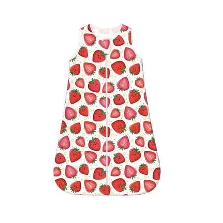 Fotbe Hand Drawn Strawberry Pattern Sleep Sack - Baby Wearable Blanket with Zipper Extra Soft Cotton Sleeveless Sleeping Bag for Infants-X-Large
Fotbe Hand Drawn Strawberry Pattern Sleep Sack - Baby Wearable Blanket with Zipper Extra Soft Cotton Sleeveless Sleeping Bag for Infants-X-Large