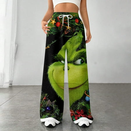 Grinch Print Costumes Women S Fashion Loose Drawstring Closed Waist Print Casual Sports Pants Casual Pants 2024 New Fall Green Grinch Christmas Costumes
Grinch Print Costumes Women S Fashion Loose Drawstring Closed Waist Print Casual Sports Pants Casual Pants 2024 New Fall Green Grinch Christmas Costumes