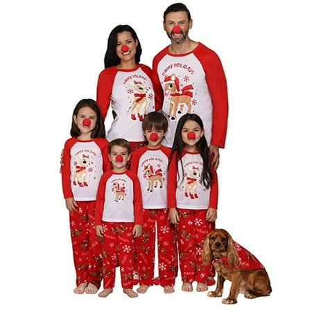 Christmas Family Holiday Pajamas Matching Deer Christmas Tops Pants Sleepwear
Christmas Family Holiday Pajamas Matching Deer Christmas Tops Pants Sleepwear