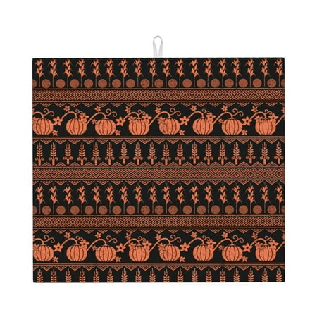 Pofeuu Vintage Pumpkin Pattern Print Ultra Water Absorbent Microfiber Dish Drying Mat Drying Mat for Kitchen Kitchen Counter Accessories
Pofeuu Vintage Pumpkin Pattern Print Ultra Water Absorbent Microfiber Dish Drying Mat Drying Mat for Kitchen Kitchen Counter Accessories