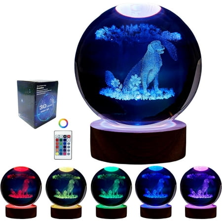 Dog Crystal Ball Lamp 3.15 Inch 3D K9 Animal Crystal Ball Dog Night Light With Wooden Base Dog Lamp Gift For Dog Lovers 16 Colors Change With Remote Control (J)
Dog Crystal Ball Lamp 3.15 Inch 3D K9 Animal Crystal Ball Dog Night Light With Wooden Base Dog Lamp Gift For Dog Lovers 16 Colors Change With Remote Control (J)