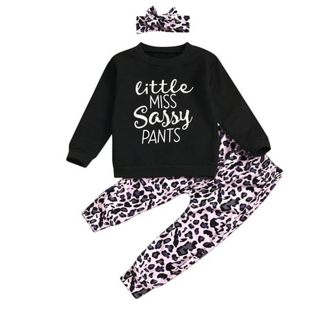 Dadaria Fall Baby Girl Clothes 0-4T Newborn Infant Baby Girls Letter Leopard Print Tops+Pants+Headband Outfits Set Black 110 Girls
Dadaria Fall Baby Girl Clothes 0-4T Newborn Infant Baby Girls Letter Leopard Print Tops+Pants+Headband Outfits Set Black 110 Girls
