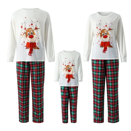 Wassery Christmas Family Matching Pajamas Sets Sleepwear Christmas Parent-Child Nightwear Outfit Long Sleeve Deer Snowflake Print Pullover + Pants for Mom Dad Kid Baby
Wassery Christmas Family Matching Pajamas Sets Sleepwear Christmas Parent-Child Nightwear Outfit Long Sleeve Deer Snowflake Print Pullover + Pants for Mom Dad Kid Baby