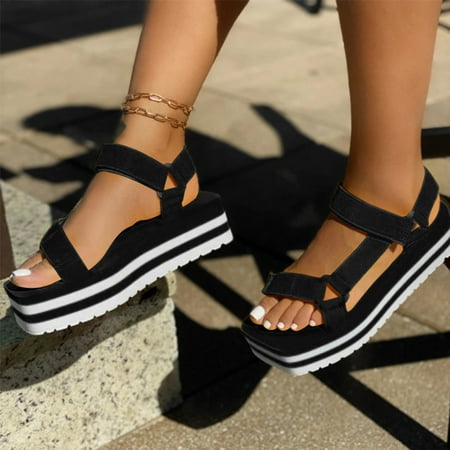 uikmnh Women Shoes Fashion Summer Hook&Loop Colorblock Outer Beach Platform Sandals Black 6.5
uikmnh Women Shoes Fashion Summer Hook&Loop Colorblock Outer Beach Platform Sandals Black 6.5