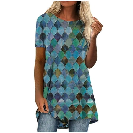 Women Summer Tshirt Tops Trendy Casual Crewneck Short Sleeve Loose Fit Tunic Tees Ladies Abstract Print Comfy Blouses
Women Summer Tshirt Tops Trendy Casual Crewneck Short Sleeve Loose Fit Tunic Tees Ladies Abstract Print Comfy Blouses