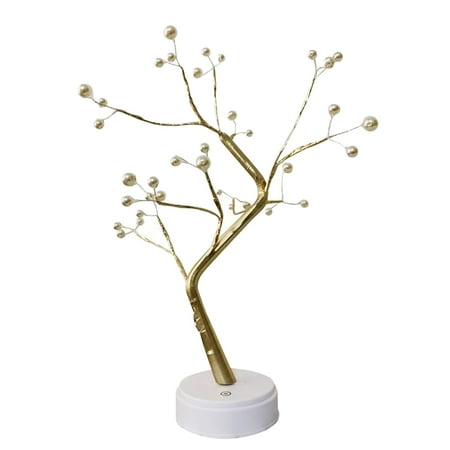 36-LED Tree Light Copper Wire Branches Lawn Lights Outdoor Waterproof LED Lamp Garden String Street Decoration No Batteries (Golden)