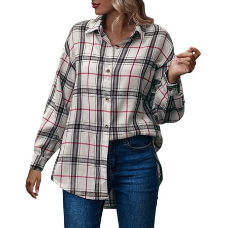 Women s Button up Shirt Women Retro Art Plaid Jacket Single Pocket Splicing Long Sleeve Mid Length Jacket Coat Sunblock Long Sleeve Skyline Cotton Sleep Shirt Women Tunic Shirts
Women s Button up Shirt Women Retro Art Plaid Jacket Single Pocket Splicing Long Sleeve Mid Length Jacket Coat Sunblock Long Sleeve Skyline Cotton Sleep Shirt Women Tunic Shirts