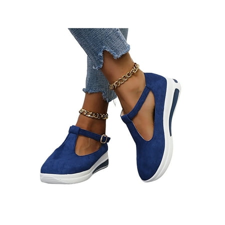 Woobling Women Breathable T-strap Pumps Sport Buckle Round Toe Mary Jane Driving Casual Thick Sole Pumps
Woobling Women Breathable T-strap Pumps Sport Buckle Round Toe Mary Jane Driving Casual Thick Sole Pumps