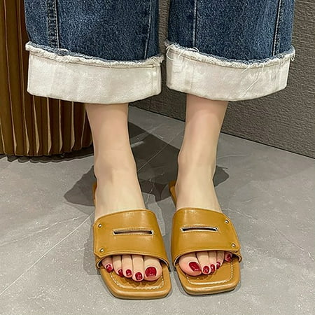 ZHELIYO Women s sandals Simple Fashion Flat Bottom Slippers Fashionable Women S Sandals Convenient Non Slip Ladies Casual Shoes Coffee 7
ZHELIYO Women s sandals Simple Fashion Flat Bottom Slippers Fashionable Women S Sandals Convenient Non Slip Ladies Casual Shoes Coffee 7