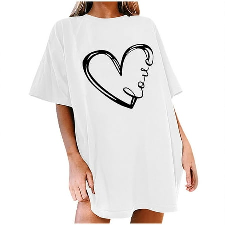 White Blouse for Women Plus Size Blouses for Women Fashion Woman Solid Round-Neck Print Short Sleeve T-Shirt Printing Loose Blouse Tops Casual Plus Size Blouses for Women White XL
White Blouse for Women Plus Size Blouses for Women Fashion Woman Solid Round-Neck Print Short Sleeve T-Shirt Printing Loose Blouse Tops Casual Plus Size Blouses for Women White XL