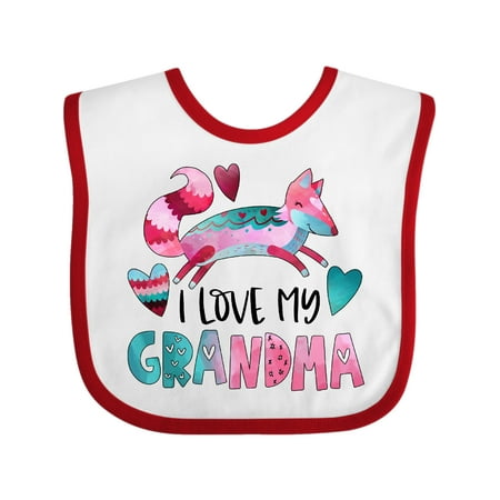 Inktastic I Love My Grandma Pink and Blue Fox with Hearts Gift Baby Boy or Baby Girl Bib
Inktastic I Love My Grandma Pink and Blue Fox with Hearts Gift Baby Boy or Baby Girl Bib