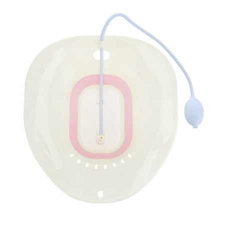 Etereauty Elderly Pregnant Women Wash Basin Ass Basin Men s Care Basin Female Moon Basin for Home (Foldable with Cleaner Pink)