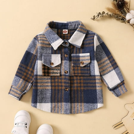 ZMHEGW Toddler Jackets Boys Girls Shirt Plaid Long Sleeve Turn Down Collar Button Tops Outwear Kids Coats
ZMHEGW Toddler Jackets Boys Girls Shirt Plaid Long Sleeve Turn Down Collar Button Tops Outwear Kids Coats