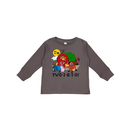 Inktastic TWO-I-E-I-O Gift Toddler Boy or Toddler Girl Long Sleeve T-Shirt