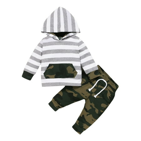 KIMI BEAR Newborn Baby Boys Outfits 3 Months Newborn Boy Autumn Outfits 6 Months Newborn Boy Casual Stripe Hooded Long Sleeve Hoodie + Camouflage Pants 2PCs Set Gray
KIMI BEAR Newborn Baby Boys Outfits 3 Months Newborn Boy Autumn Outfits 6 Months Newborn Boy Casual Stripe Hooded Long Sleeve Hoodie + Camouflage Pants 2PCs Set Gray
