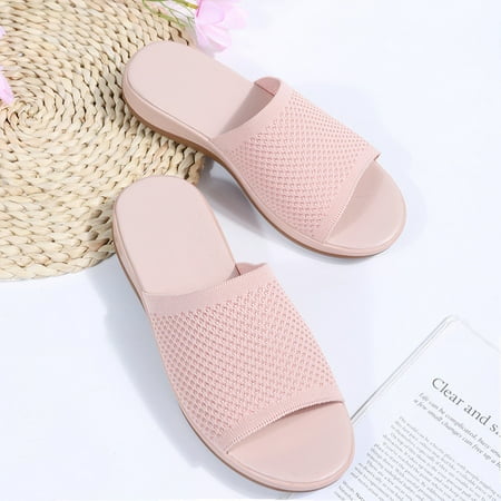 Women House Slippers Open Toe Thick Soft Sole House Shoes with Indoor Anti-Slip Outsole
Women House Slippers Open Toe Thick Soft Sole House Shoes with Indoor Anti-Slip Outsole