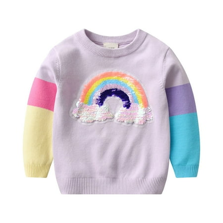 QBGSAY Kids Sweaters Toddler Boys Girls Winter Long Sleeve Cartoon Rainbow Sequin Embroidery Knit Sweater For Children Clothes Casual Cardigan Sweaters
QBGSAY Kids Sweaters Toddler Boys Girls Winter Long Sleeve Cartoon Rainbow Sequin Embroidery Knit Sweater For Children Clothes Casual Cardigan Sweaters
