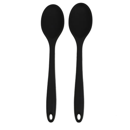 HOMEMAXS 2pcs Kitchen Silicone Spoons Soup Spoons Cooking Spoons Salad Spoons (Black)
HOMEMAXS 2pcs Kitchen Silicone Spoons Soup Spoons Cooking Spoons Salad Spoons (Black)