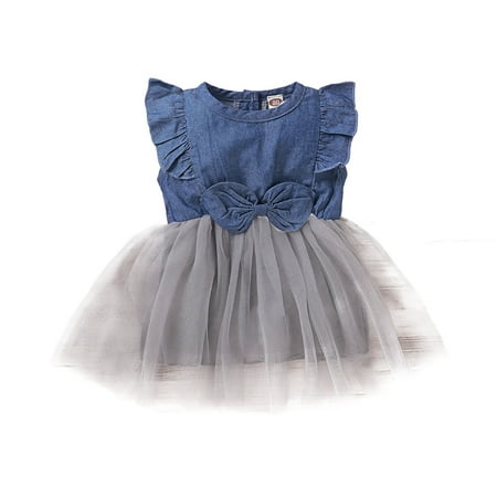 2T Baby Girl Clothes 3T Toddler Girls Dress Summer Sleeveless Dress Ruffle Sleeve Round Neckline Jeans Dress Tulle Dress Blue
2T Baby Girl Clothes 3T Toddler Girls Dress Summer Sleeveless Dress Ruffle Sleeve Round Neckline Jeans Dress Tulle Dress Blue