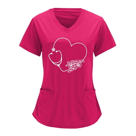 Skpblutn Womens Summer Tops V Neck Solid Color Overalls Partial Positioning Printing Solid Color Short Sleeve Overalls Tops For Women Pink XXL
Skpblutn Womens Summer Tops V Neck Solid Color Overalls Partial Positioning Printing Solid Color Short Sleeve Overalls Tops For Women Pink XXL