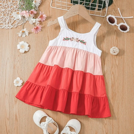 Tejiojio Girls and Toddlers Soft Cotton Clearance Toddler Kids Baby Girls Fashion Cute Sleeveless Suspender Embroidered Flowers Rainbow Striped Dress
Tejiojio Girls and Toddlers Soft Cotton Clearance Toddler Kids Baby Girls Fashion Cute Sleeveless Suspender Embroidered Flowers Rainbow Striped Dress