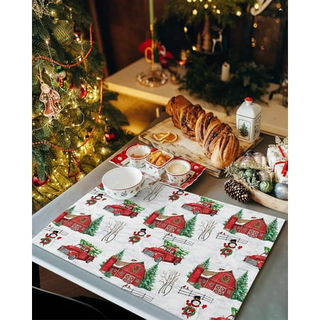 RooRuns Christmas Tree Farmhouse Placemats Set of 4 Red Buffalo Plaid Truck Cotton Line Stain Resistant Table Mats Washable Holidays Merry Xmas Placemat Decoration For Kitchen Dining Table Merry Xmas
RooRuns Christmas Tree Farmhouse Placemats Set of 4 Red Buffalo Plaid Truck Cotton Line Stain Resistant Table Mats Washable Holidays Merry Xmas Placemat Decoration For Kitchen Dining Table Merry Xmas
