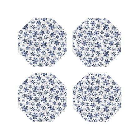 Fuzoiu Dark Blue Snowflakes Print Leather Coasters Set Drink Coasters Set of 4 for Tabletop Protection Durable PVC Coasters Home Décor and Housewarming Gift-Octagon
Fuzoiu Dark Blue Snowflakes Print Leather Coasters Set Drink Coasters Set of 4 for Tabletop Protection Durable PVC Coasters Home Décor and Housewarming Gift-Octagon