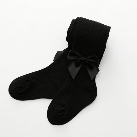 Wolfast Promotion Toddler Baby Kid Girl Bow Stockings Solid Bow Warm Panty Hose Pants Trousers