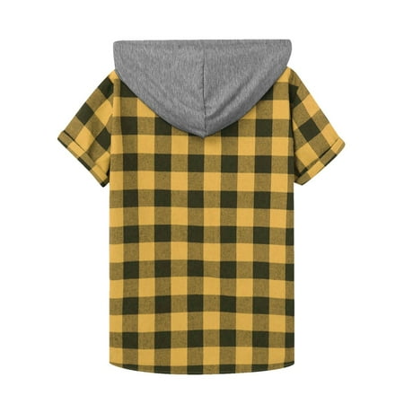 Quealent Mens Shirts Mens Spring Summer Casual Sports Check Bra Rope Button Hooded Short Sleeved Shirt Yellow Medium
Quealent Mens Shirts Mens Spring Summer Casual Sports Check Bra Rope Button Hooded Short Sleeved Shirt Yellow Medium