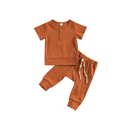 IZhansean Newborn Baby Girls Boys Summer Clothes Solid Short Sleeve Pullover Pocket Tops Pants Sets Earthy Yellow 12-18 Months
IZhansean Newborn Baby Girls Boys Summer Clothes Solid Short Sleeve Pullover Pocket Tops Pants Sets Earthy Yellow 12-18 Months
