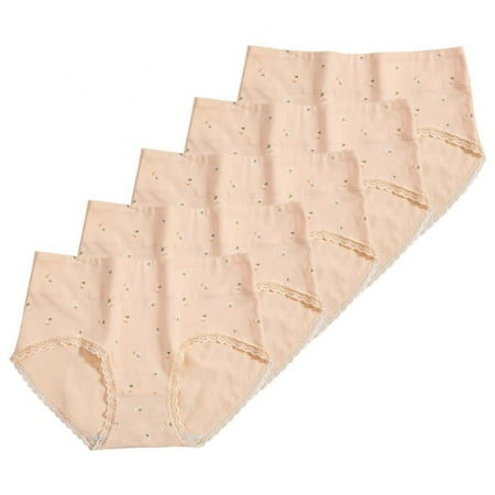 Spdoo Plus Size Underwear for Women High Waist Cotton Briefs Ladies Floral Panties 5-Pack Beige XXL/7
Spdoo Plus Size Underwear for Women High Waist Cotton Briefs Ladies Floral Panties 5-Pack Beige XXL/7