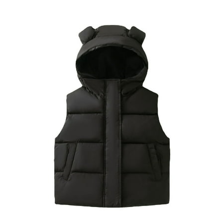 Qufokar Coats for Kids Snow Jackets for Boys Toddler Boys Girls Sleeveless Winter Warm Outwear Vest Jacket Coat Bear Ears Solid Color Black
Qufokar Coats for Kids Snow Jackets for Boys Toddler Boys Girls Sleeveless Winter Warm Outwear Vest Jacket Coat Bear Ears Solid Color Black
