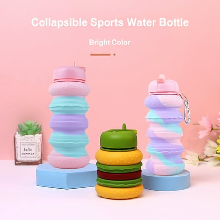 Hesroicy 600ml Water Bottle Vibration Damping Foldable Drop-resistant Silicone Kids Creative Hamburg Water Kettle Outdoor Sports
Hesroicy 600ml Water Bottle Vibration Damping Foldable Drop-resistant Silicone Kids Creative Hamburg Water Kettle Outdoor Sports