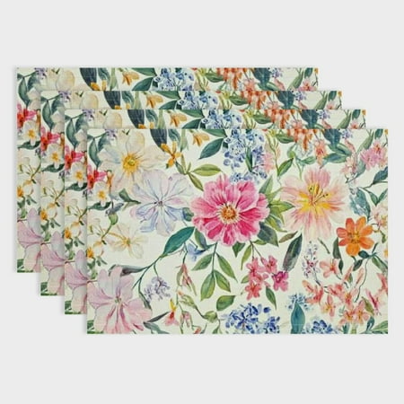 BCIIG Watercolor Flower Linen Placemats Set of 4 Summer Floral Non Slip Heat-Resistant Washable Table Place Mats Tablemats for Kitchen Dining Table Home Decoration 18x12in
BCIIG Watercolor Flower Linen Placemats Set of 4 Summer Floral Non Slip Heat-Resistant Washable Table Place Mats Tablemats for Kitchen Dining Table Home Decoration 18x12in