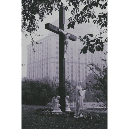 Canvas Print Cross Kiev Angels Religion Stretched Canvas 10 x 14