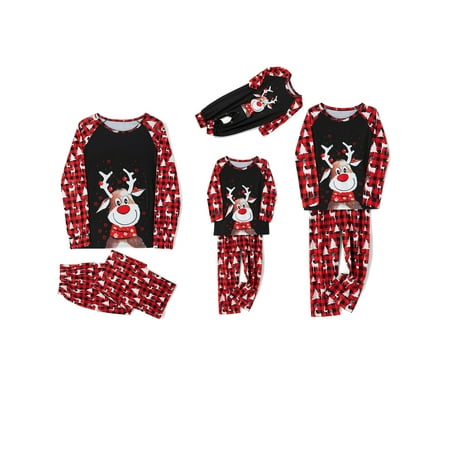 wybzd Family Christmas Matching Pajamas Set Cartoon Reindeer Plaid Pants Sleepwear for Adult Kids Baby
wybzd Family Christmas Matching Pajamas Set Cartoon Reindeer Plaid Pants Sleepwear for Adult Kids Baby