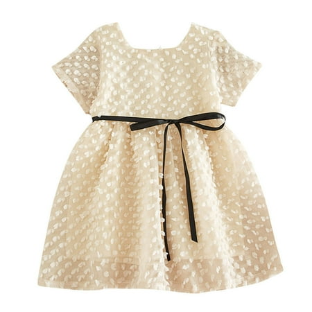 EHTMSAK Infant Baby Toddler Child Children Kids Dress for Girls Bow Short Sleeve Sundress Summer Dresses Beige 6M-4Y 100/7
EHTMSAK Infant Baby Toddler Child Children Kids Dress for Girls Bow Short Sleeve Sundress Summer Dresses Beige 6M-4Y 100/7