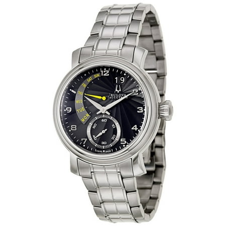 Bulova Amerigo Stainless Steel Mens Watch Retrograde Calendar 63C103