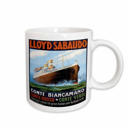 3dRose Vintage Lloyd Sabaudo Conte Biancamano Ocean Liner Poster Ceramic Mug 15-ounce
3dRose Vintage Lloyd Sabaudo Conte Biancamano Ocean Liner Poster Ceramic Mug 15-ounce