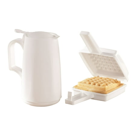 WalterDrake Microwave Waffle Maker and Syrup Dispenser