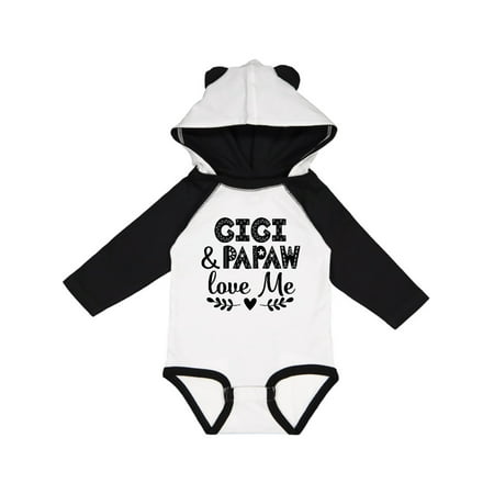 Inktastic Gigi and Papaw Love Me Gift Baby Boy or Baby Girl Long Sleeve Bodysuit