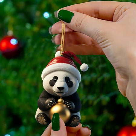 Weerihhol Cute Cartoon Panda Christmas Pattern Print Hanging Home Tree Pendant Christmas Tree Pendant Home Decoration Window Sill Car Pendant Backpack Pendant Christmas White Stained Glass Organizer 
Weerihhol Cute Cartoon Panda Christmas Pattern Print Hanging Home Tree Pendant Christmas Tree Pendant Home Decoration Window Sill Car Pendant Backpack Pendant Christmas White Stained Glass Organizer